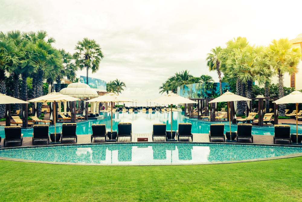 "Outdoor swimming pool at Pearl Continental Lahore."